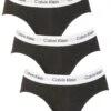 Calvin Klein 3 Pack Hip Briefs - Black
