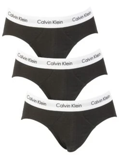 Calvin Klein 3 Pack Hip Briefs - Black