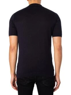 John Smedley Adrian Plain Polo Shirt - Navy -Standout Fashion Shop 19150c