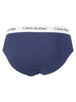 Calvin Klein 3 Pack Cotton Stretch Briefs - White/Red/Blue -Standout Fashion Shop 27853g
