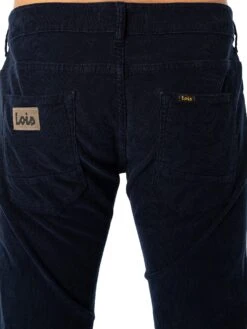 Lois Jeans Sierra Thin Corduroy Trousers - Navy Blue -Standout Fashion Shop 31176d