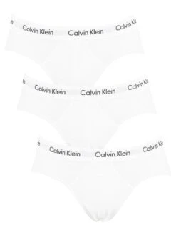 Calvin Klein 3 Pack Hip Briefs - White