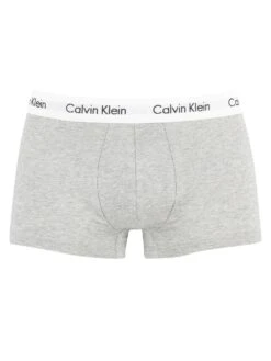 Calvin Klein 3 Pack Low Rise Trunks - Black/White/Grey Heather -Standout Fashion Shop 31291f