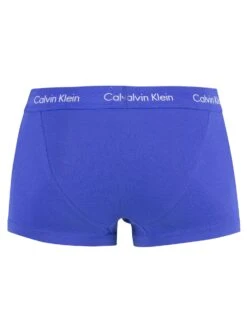 Calvin Klein 3 Pack Low Rise Trunks - Black/Blue Shadow/Cobalt Water -Standout Fashion Shop 31360g