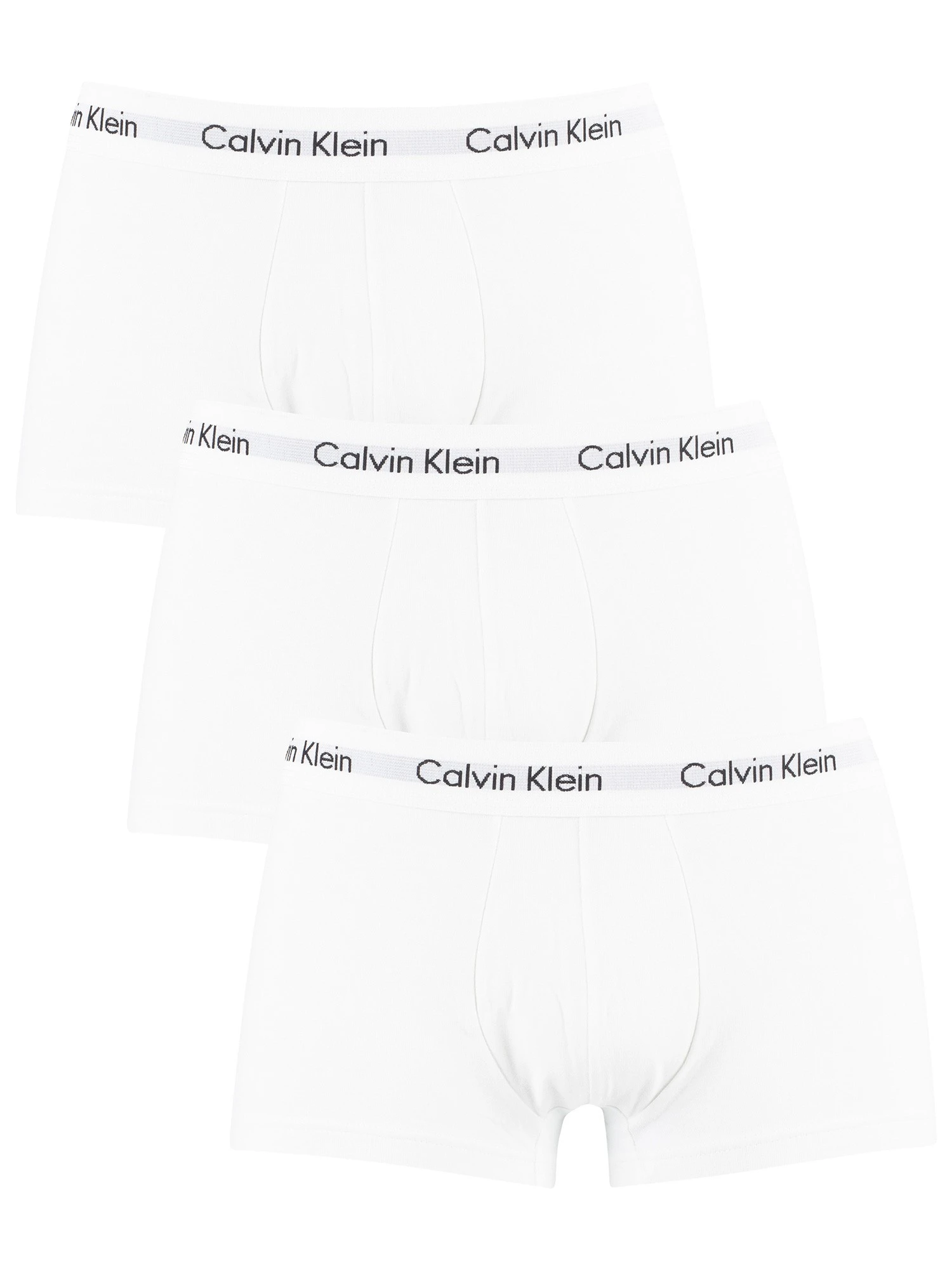 Calvin Klein 3 Pack Low Rise Trunks - White 1 Calvin Klein 3 Pack Low Rise Trunks - White