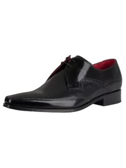 Jeffery West Polished Leather Shoes - Black