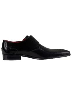 Jeffery West Polished Buckle Leather Shoes - Black -Standout Fashion Shop 32188c