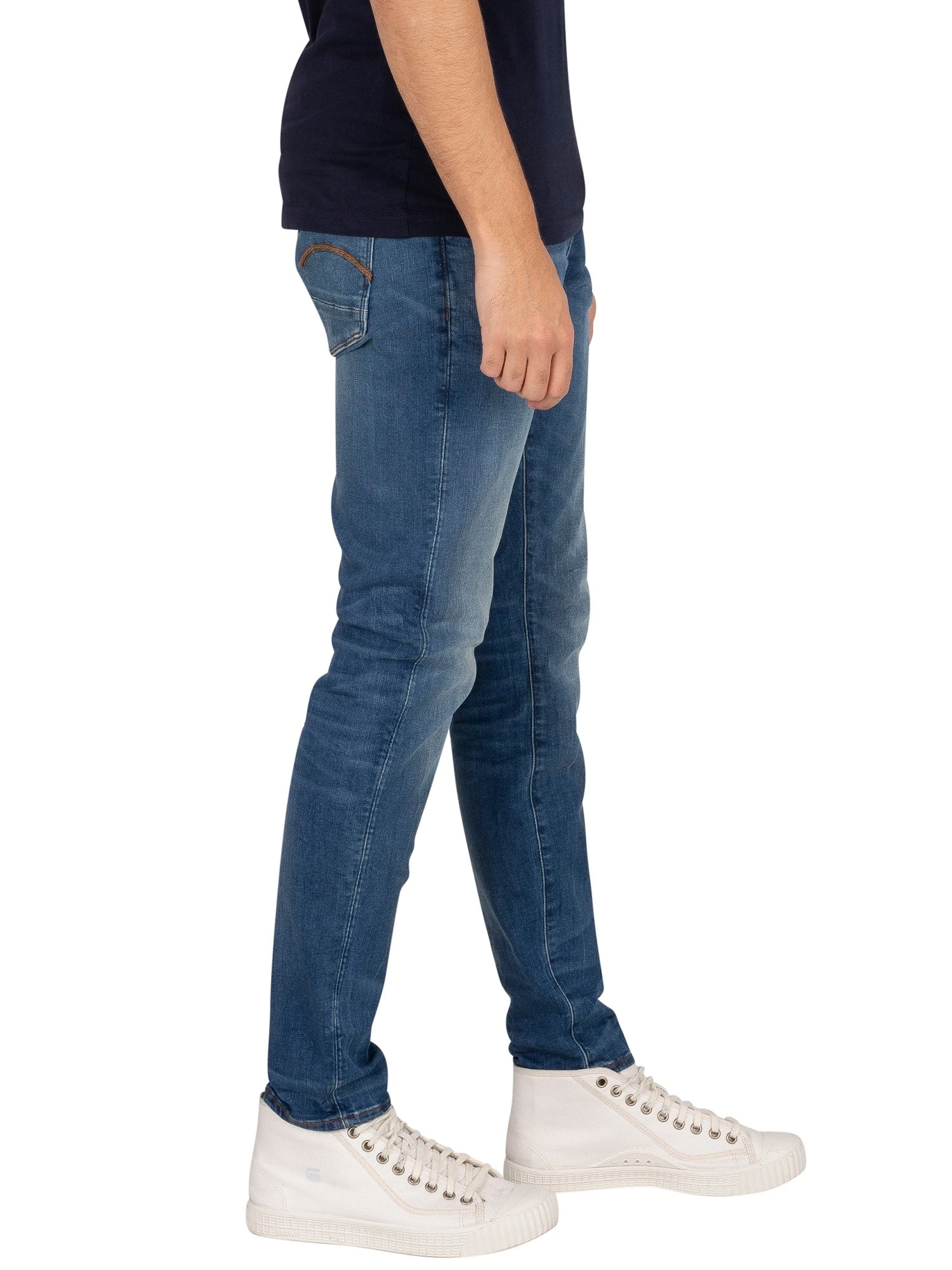 G-Star RAW Revend Skinny Jeans - Medium Indigo Aged 2 G-Star RAW Revend Skinny Jeans - Medium Indigo Aged - Image 2