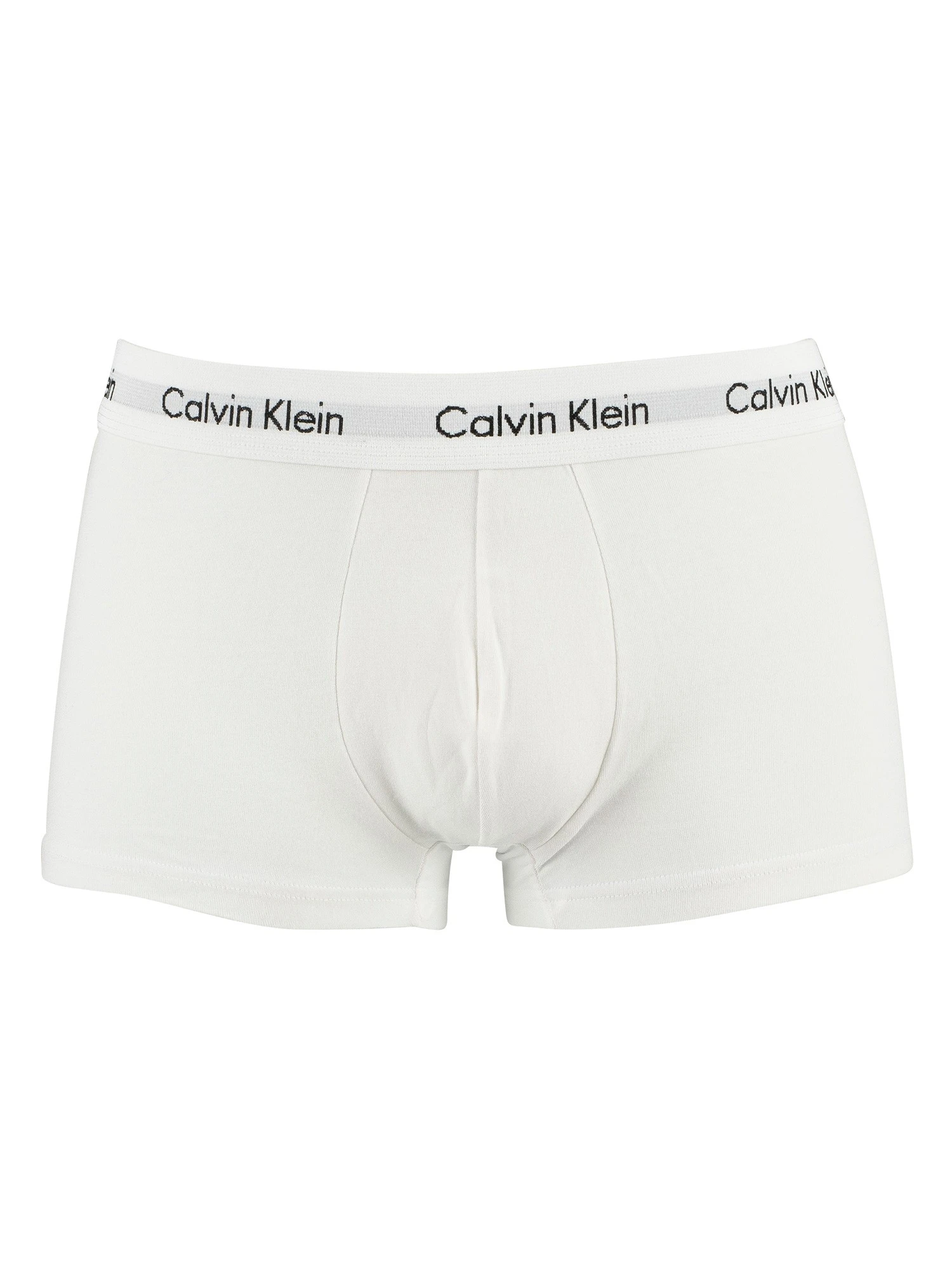 Calvin Klein 3 Pack Low Rise Trunks - White/Red Ginger/Pyro Blue 2 Calvin Klein 3 Pack Low Rise Trunks - White/Red Ginger/Pyro Blue - Image 2
