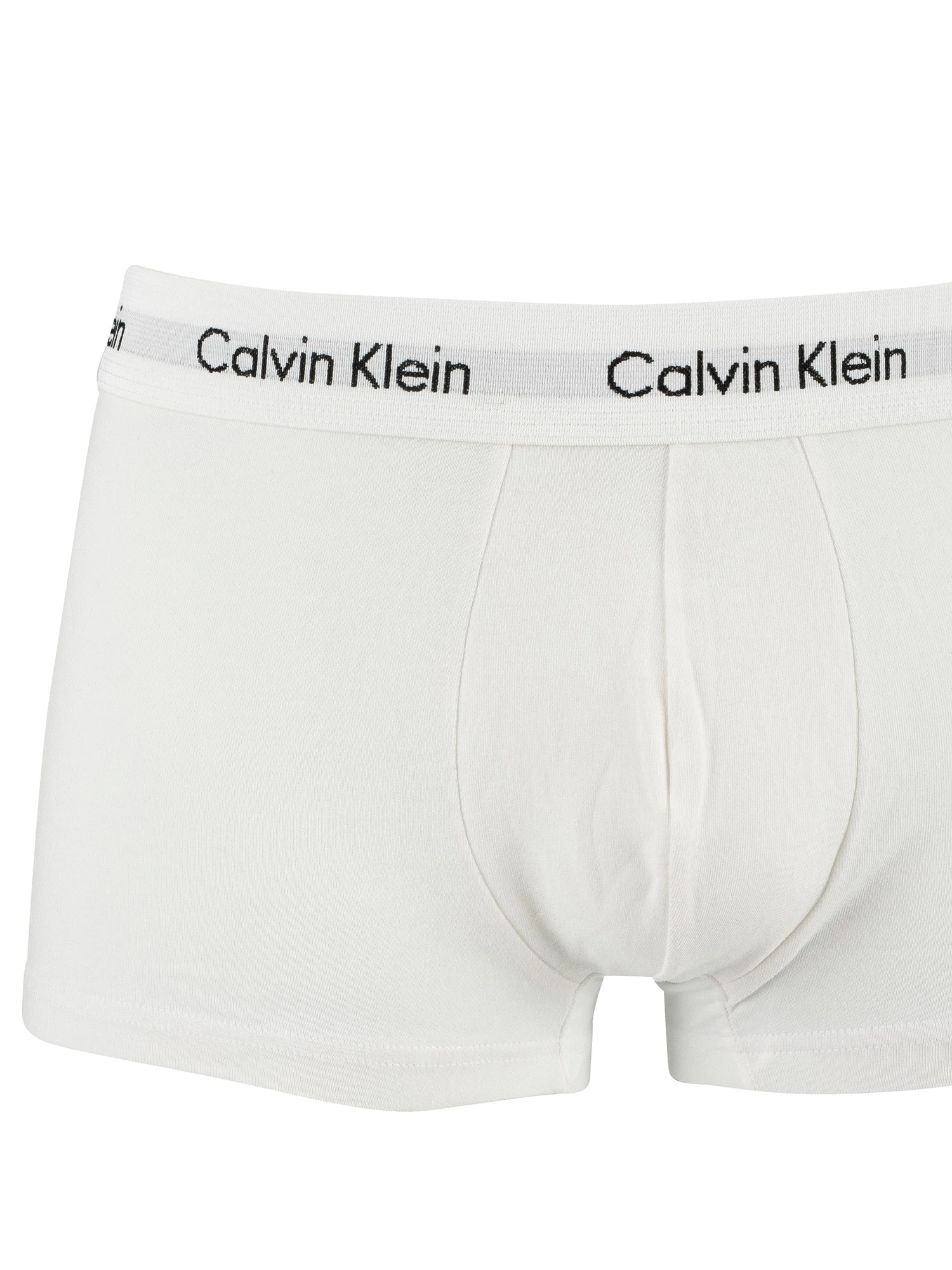 Calvin Klein 3 Pack Low Rise Trunks - White/Red Ginger/Pyro Blue 3 Calvin Klein 3 Pack Low Rise Trunks - White/Red Ginger/Pyro Blue - Image 3