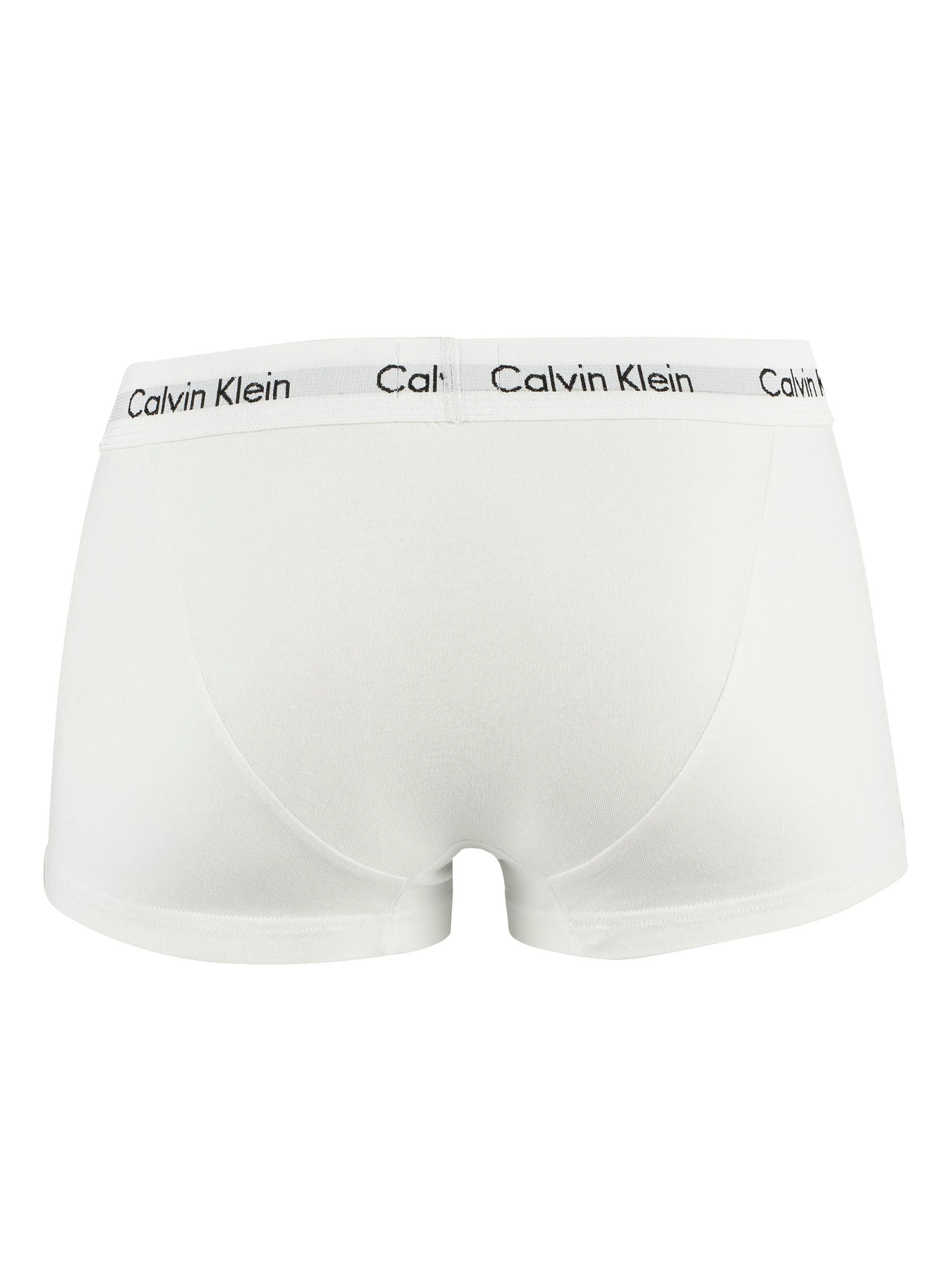 Calvin Klein 3 Pack Low Rise Trunks - White/Red Ginger/Pyro Blue 4 Calvin Klein 3 Pack Low Rise Trunks - White/Red Ginger/Pyro Blue - Image 4