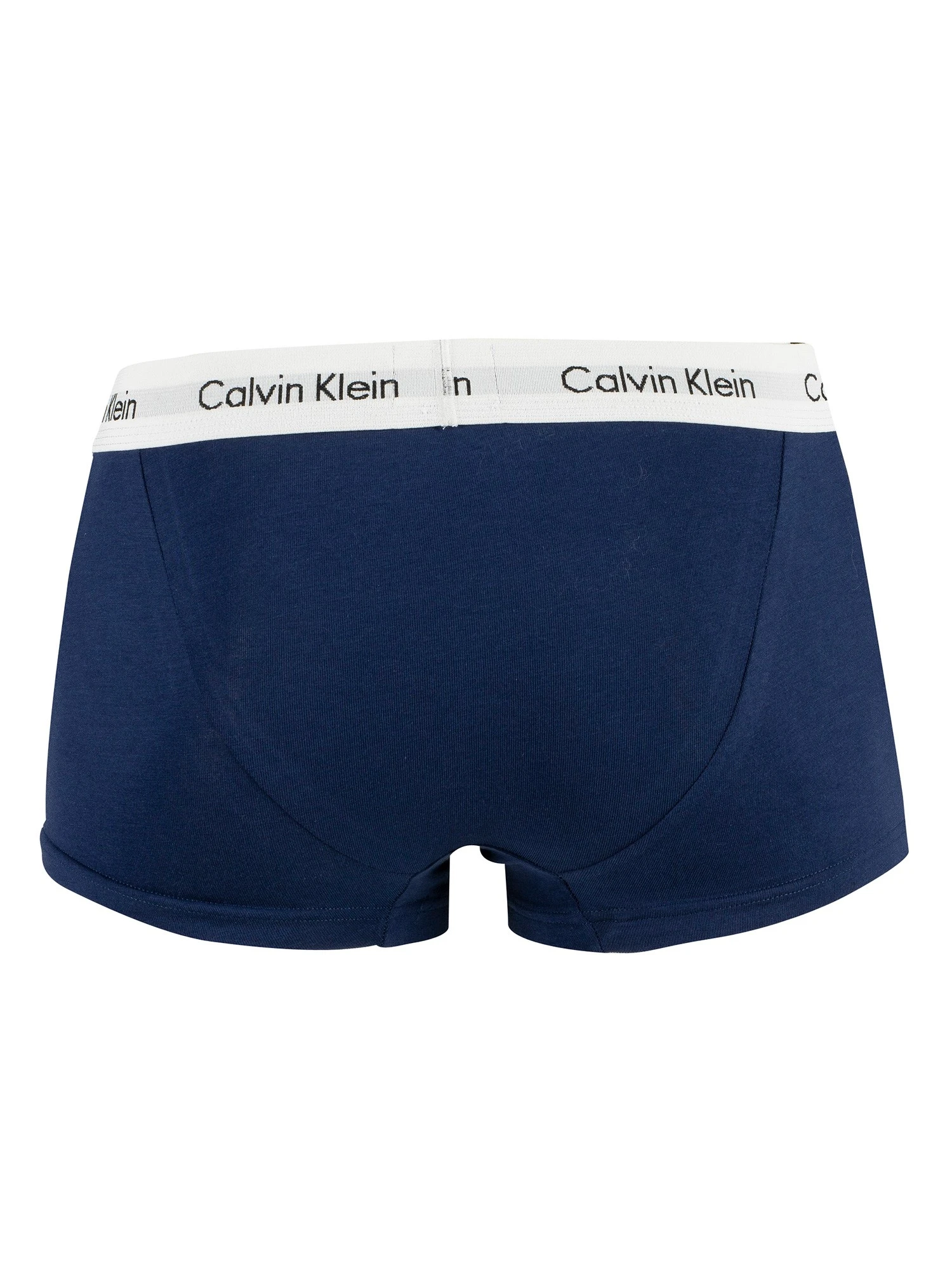Calvin Klein 3 Pack Low Rise Trunks - White/Red Ginger/Pyro Blue 8 Calvin Klein 3 Pack Low Rise Trunks - White/Red Ginger/Pyro Blue - Image 8