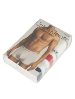 Calvin Klein 3 Pack Low Rise Trunks - White/Red Ginger/Pyro Blue 17 Calvin Klein 3 Pack Low Rise Trunks - White/Red Ginger/Pyro Blue -Standout Fashion Shop 33949i 1