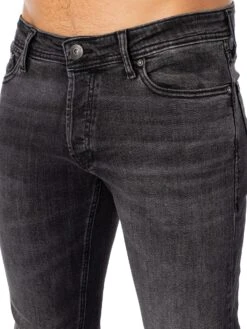 Jack & Jones Glenn Original 817 Slim Jeans - Black Denim -Standout Fashion Shop 34051e 2