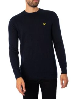 Lyle & Scott Cotton Merino Jumper - Dark Navy