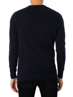 Lyle & Scott Cotton Merino Jumper - Dark Navy -Standout Fashion Shop 34194c 2