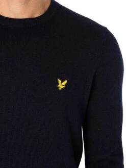 Lyle & Scott Cotton Merino Jumper - Dark Navy -Standout Fashion Shop 34194d 2