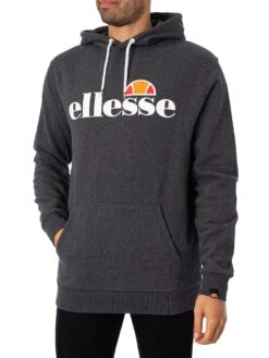 Ellesse SL Gottero Pullover Hoodie - Dark Grey Marl