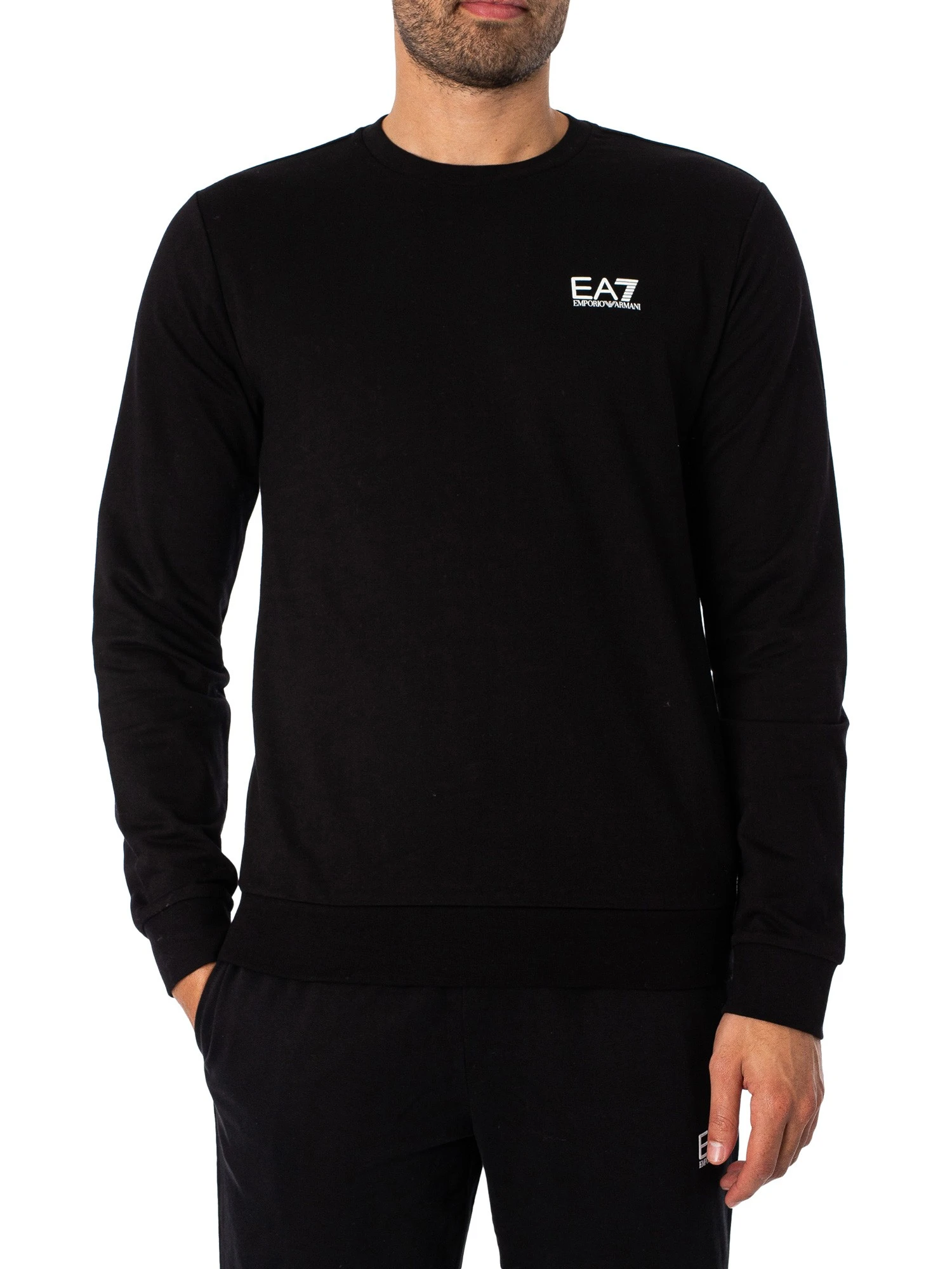 EA7 Logo Sweatshirt - Black 2 EA7 Logo Sweatshirt - Black - Image 2