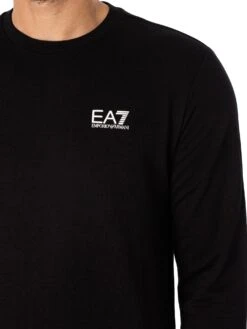 EA7 Logo Sweatshirt - Black 9 EA7 Logo Sweatshirt - Black -Standout Fashion Shop 34953d 1