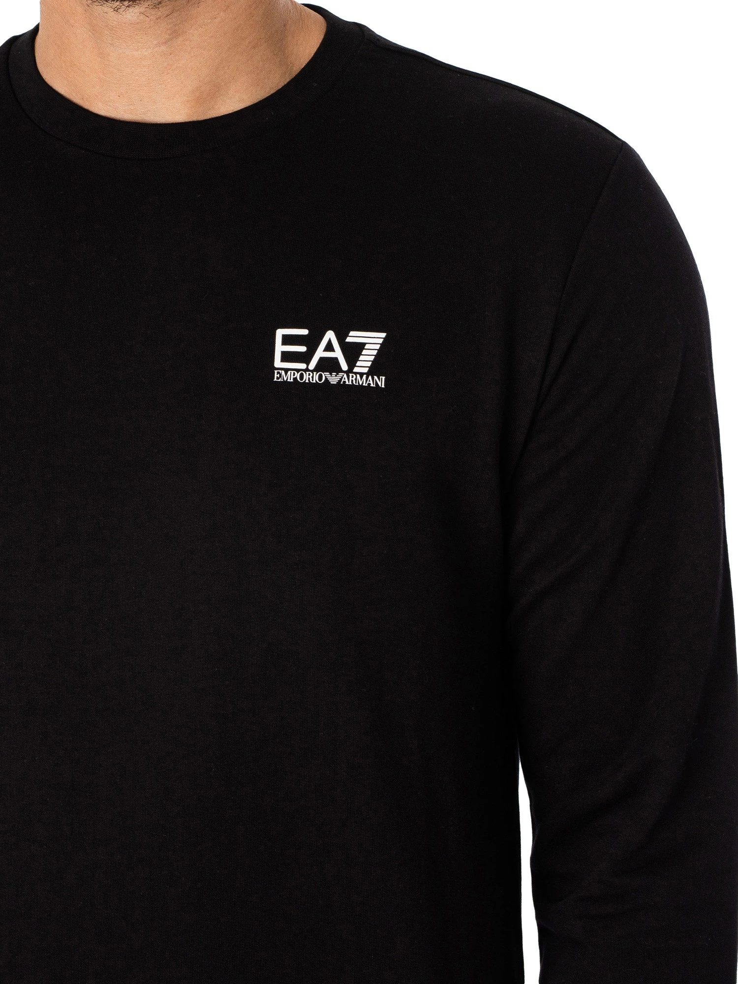 EA7 Logo Sweatshirt - Black 4 EA7 Logo Sweatshirt - Black - Image 4