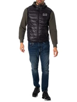 EA7 Down Gilet - Black -Standout Fashion Shop 35153g 1