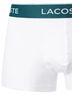 Lacoste 3 Pack Casual Trunks - White/Grey/Black -Standout Fashion Shop 36120c 1