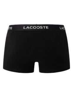 Lacoste 3 Pack Casual Trunks - White/Grey/Black -Standout Fashion Shop 36120h 1