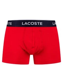 Lacoste 3 Pack Casual Trunks - Navy Blue/Red Methylene 13 Lacoste 3 Pack Casual Trunks - Navy Blue/Red Methylene -Standout Fashion Shop 36123e 1