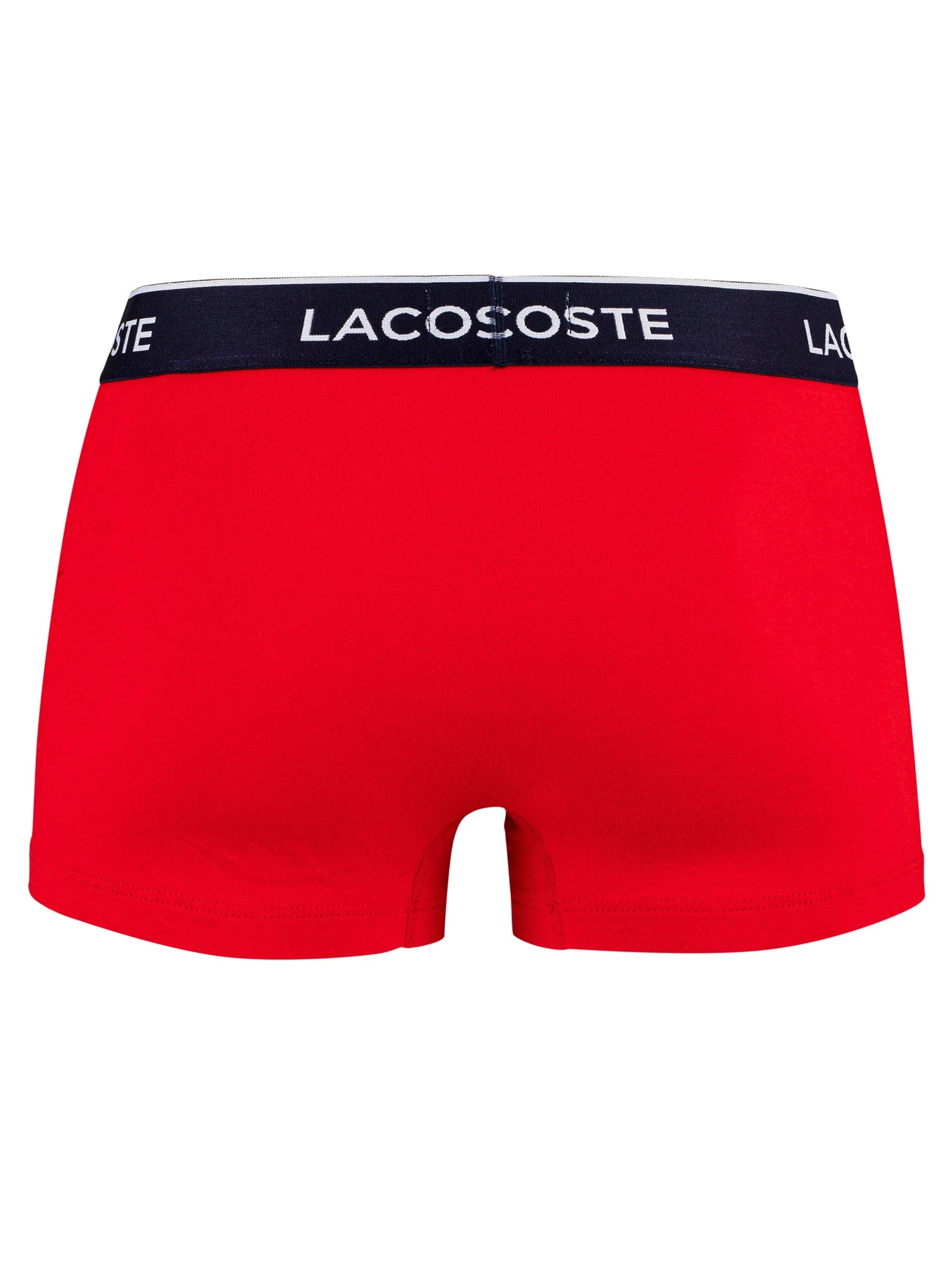 Lacoste 3 Pack Casual Trunks - Navy Blue/Red Methylene 6 Lacoste 3 Pack Casual Trunks - Navy Blue/Red Methylene - Image 6