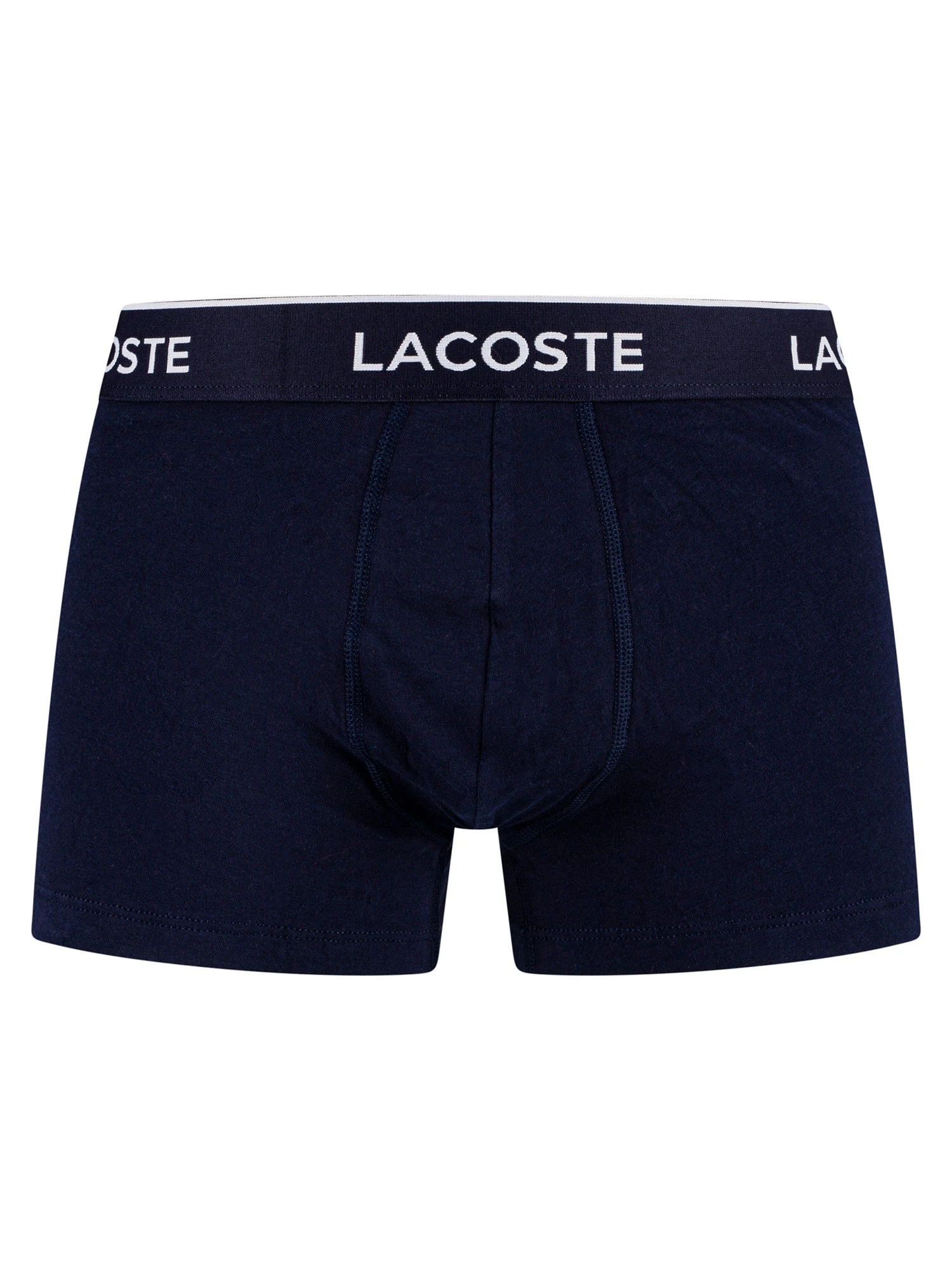 Lacoste 3 Pack Casual Trunks - Navy Blue/Red Methylene 7 Lacoste 3 Pack Casual Trunks - Navy Blue/Red Methylene - Image 7
