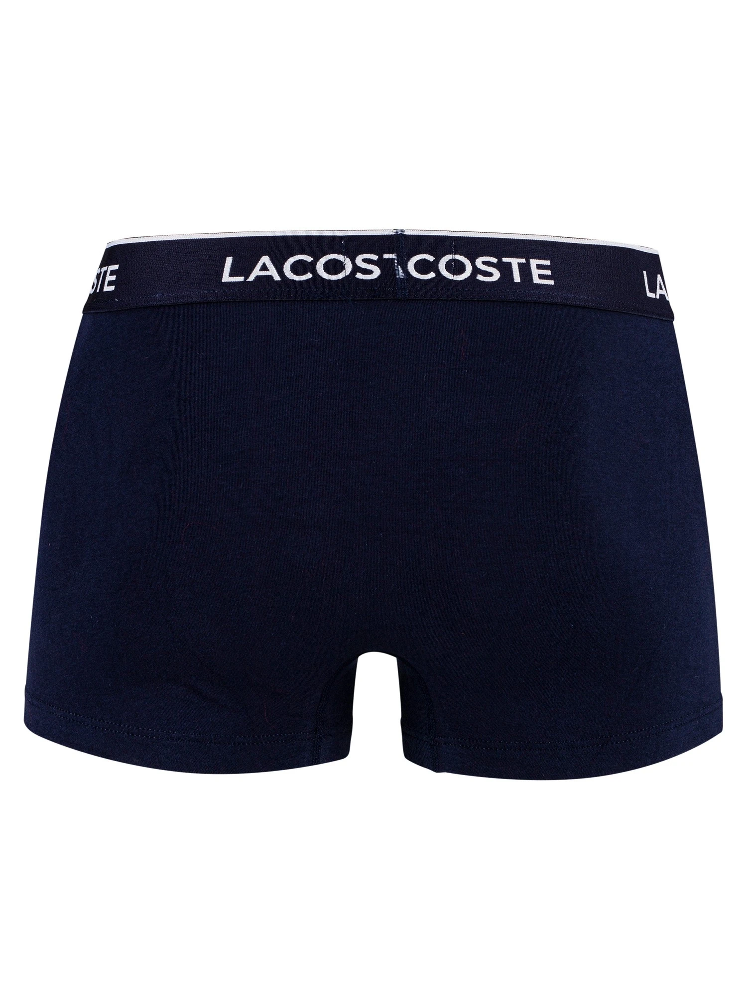 Lacoste 3 Pack Casual Trunks - Navy Blue/Red Methylene 8 Lacoste 3 Pack Casual Trunks - Navy Blue/Red Methylene - Image 8