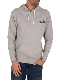 Ellesse Primero Pullover Hoodie - Grey Marl
