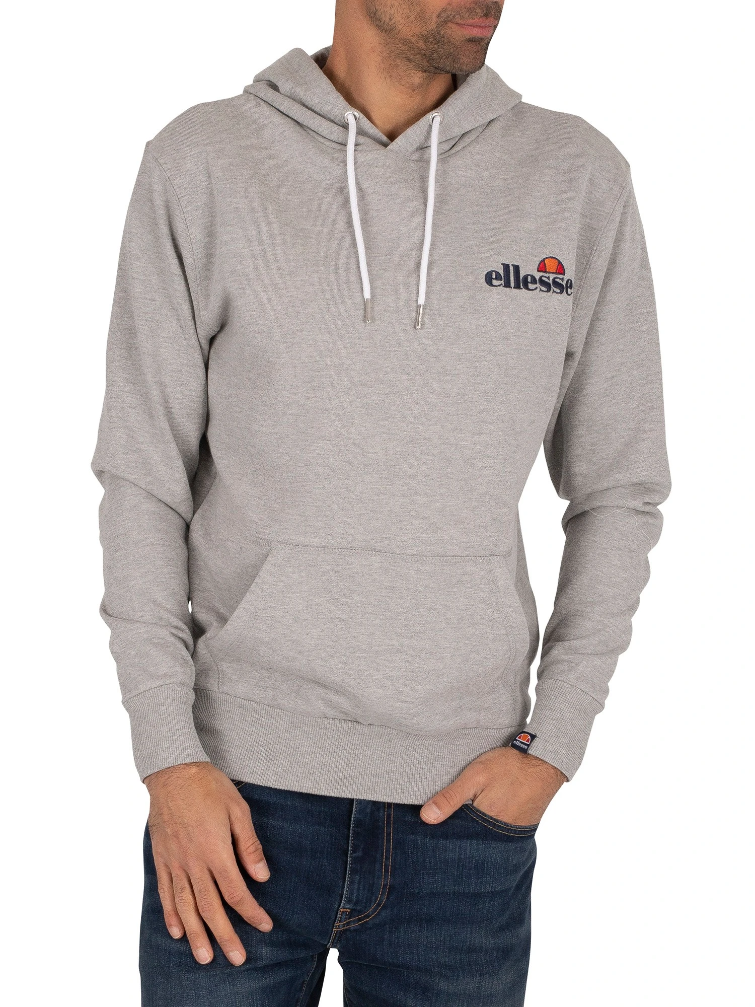 Ellesse Primero Pullover Hoodie - Grey Marl 1 Ellesse Primero Pullover Hoodie - Grey Marl