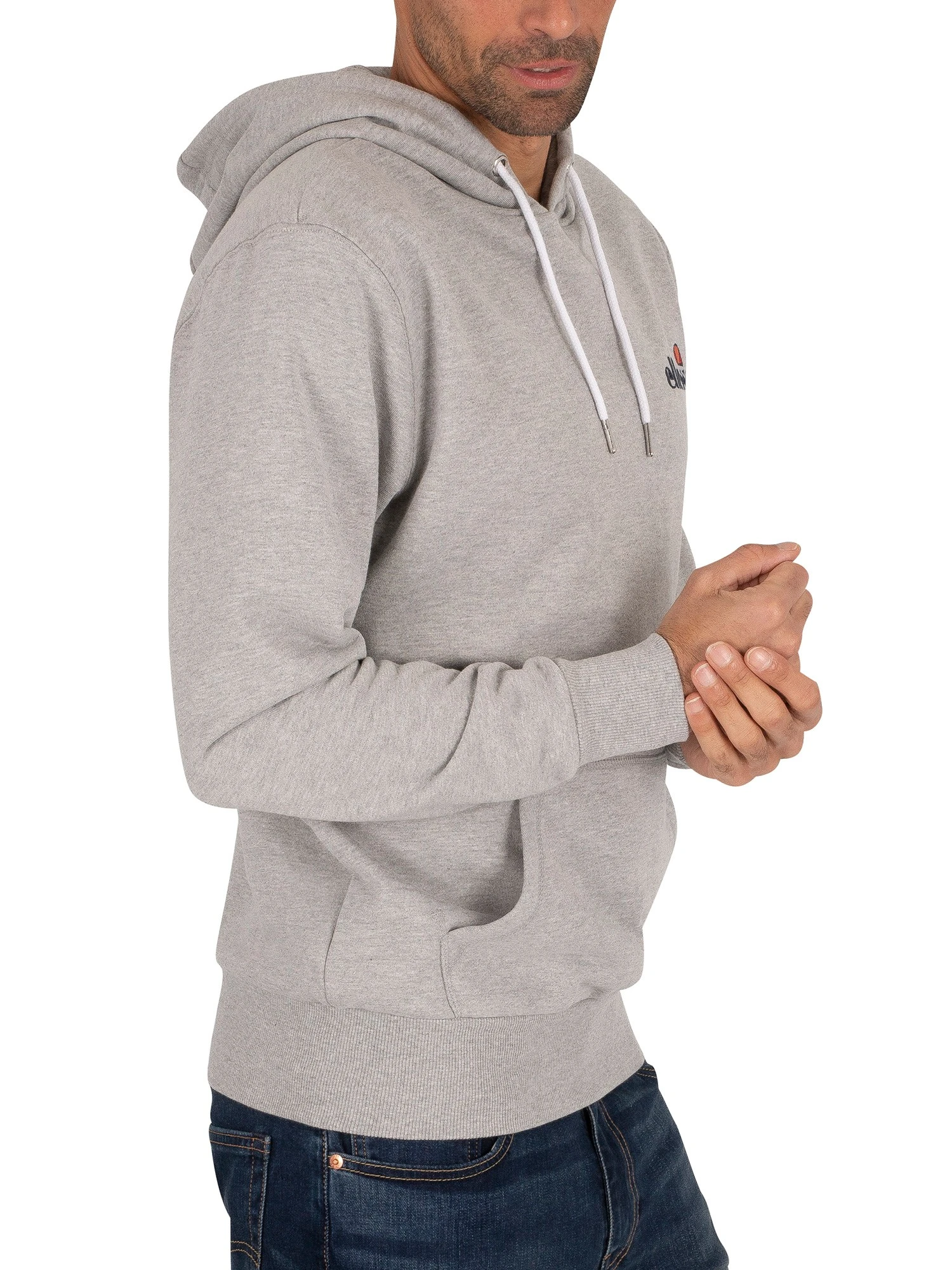 Ellesse Primero Pullover Hoodie - Grey Marl 2 Ellesse Primero Pullover Hoodie - Grey Marl - Image 2