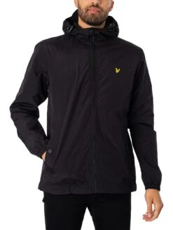 Lyle & Scott Zip Through Hooded Jacket - Jet Black