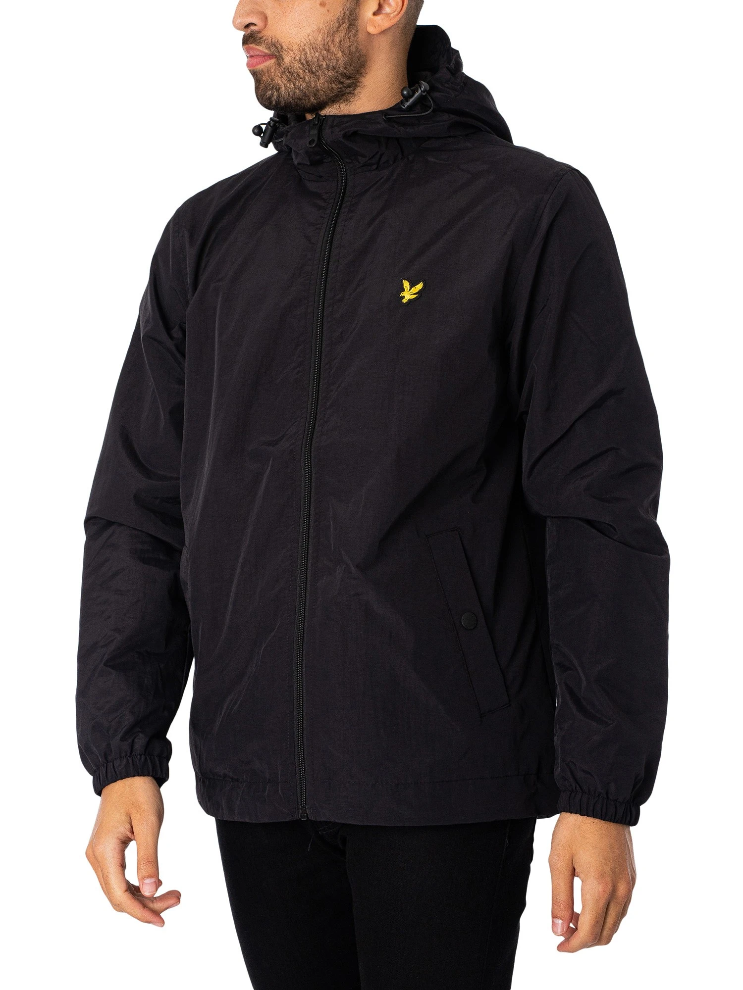 Lyle & Scott Zip Through Hooded Jacket - Jet Black 2 Lyle & Scott Zip Through Hooded Jacket - Jet Black - Image 2