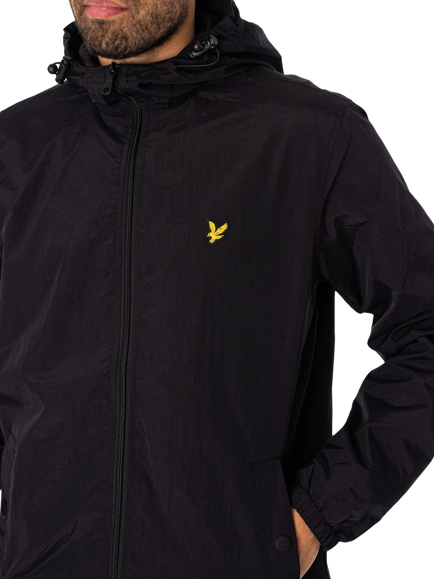 Lyle & Scott Zip Through Hooded Jacket - Jet Black 4 Lyle & Scott Zip Through Hooded Jacket - Jet Black - Image 4