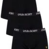 Lyle & Scott Barclay 3 Pack Trunks - Black/White