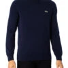 Lacoste Logo Knit Sweatshirt - Marine Blue