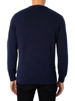 Lacoste Logo Knit Sweatshirt - Marine Blue -Standout Fashion Shop 37595c