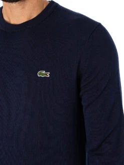 Lacoste Logo Knit Sweatshirt - Marine Blue -Standout Fashion Shop 37595d