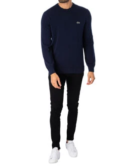 Lacoste Logo Knit Sweatshirt - Marine Blue -Standout Fashion Shop 37595e