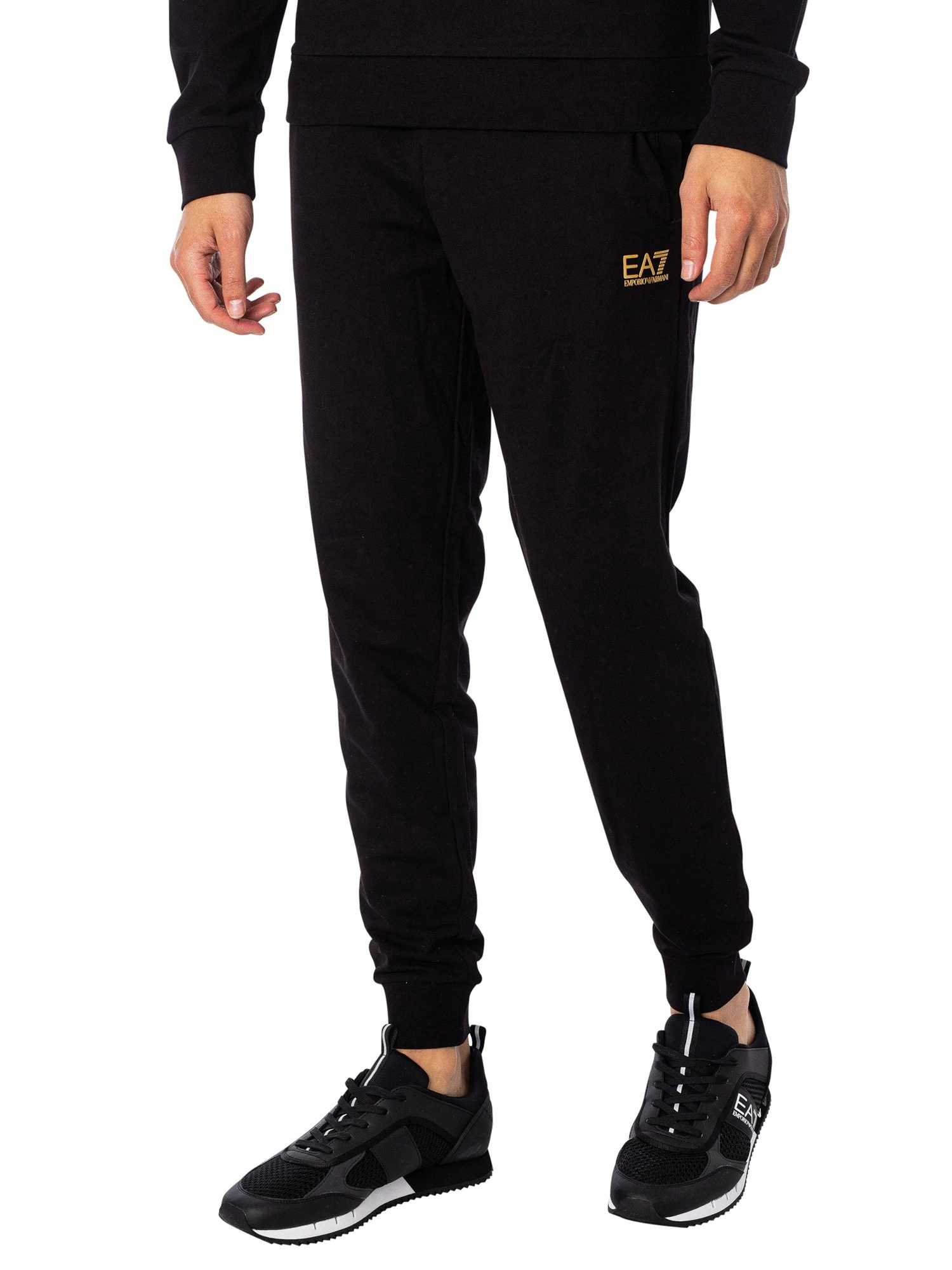 EA7 Logo Joggers - Black/Gold 1 EA7 Logo Joggers - Black/Gold