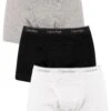 Calvin Klein 3 Pack Trunks - White/Black/Grey