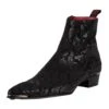 Jeffery West Zip Chelsea Leather Boots - Black Kala Snake