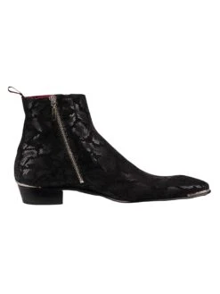 Jeffery West Zip Chelsea Leather Boots - Black Kala Snake -Standout Fashion Shop 38703c