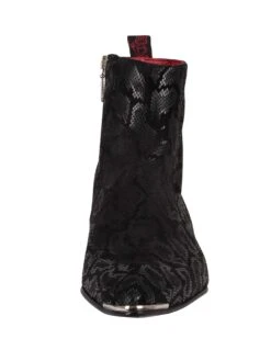 Jeffery West Zip Chelsea Leather Boots - Black Kala Snake -Standout Fashion Shop 38703d