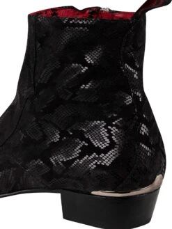 Jeffery West Zip Chelsea Leather Boots - Black Kala Snake -Standout Fashion Shop 38703i