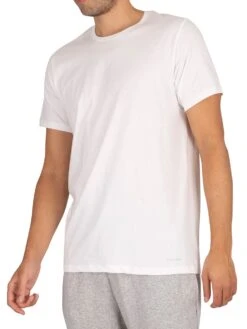 Calvin Klein 3 Pack Lounge Crew T-Shirts - White -Standout Fashion Shop 38794c
